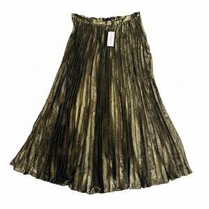 Banana Republic Gold Metalic Highwaist Long A Line Skirt